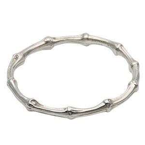 TIFFANY Authentic Silver Bamboo Charm Bracelet